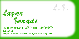 lazar varadi business card